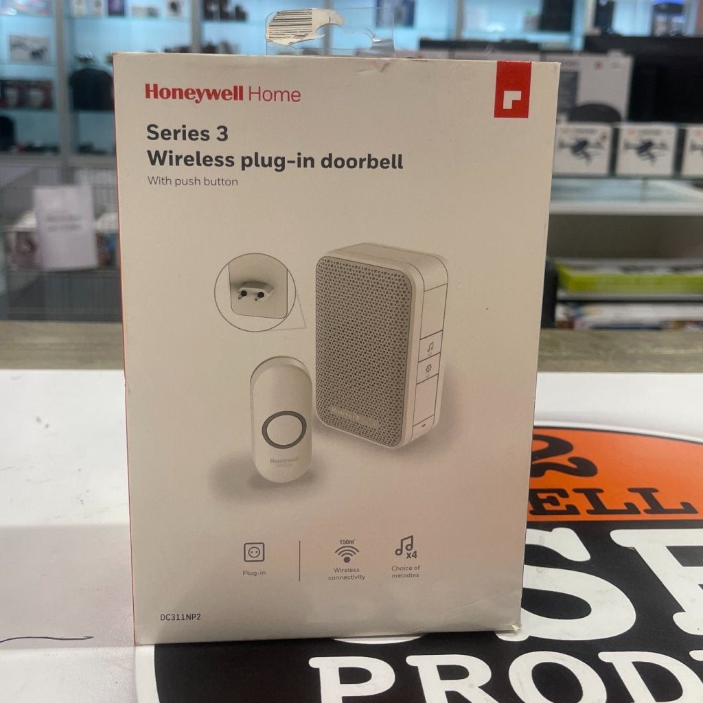 Honeywell Home Series 3 Wireless Plug-IN Doorbell, Honeywell, Gebruikt, Support@honeywell.com, 855 S. Mint Street
Charlotte, NC 28202
United States
