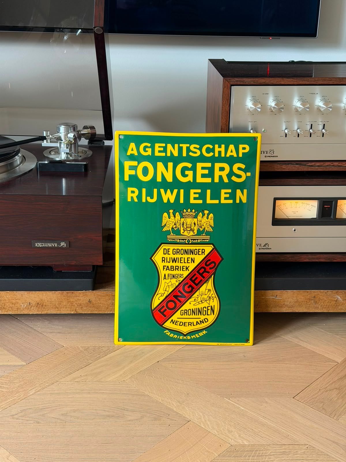 Fongers Agentschap emaille bord Langcat, Ophalen