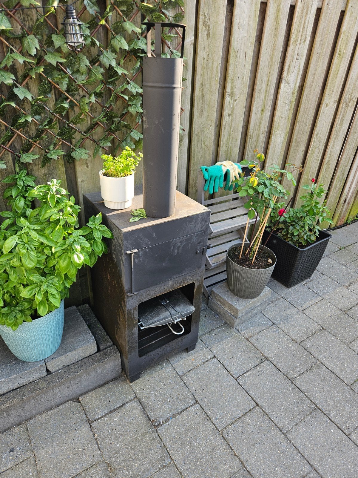 terraskachel met pizzaoven, Ophalen, Zo goed als nieuw