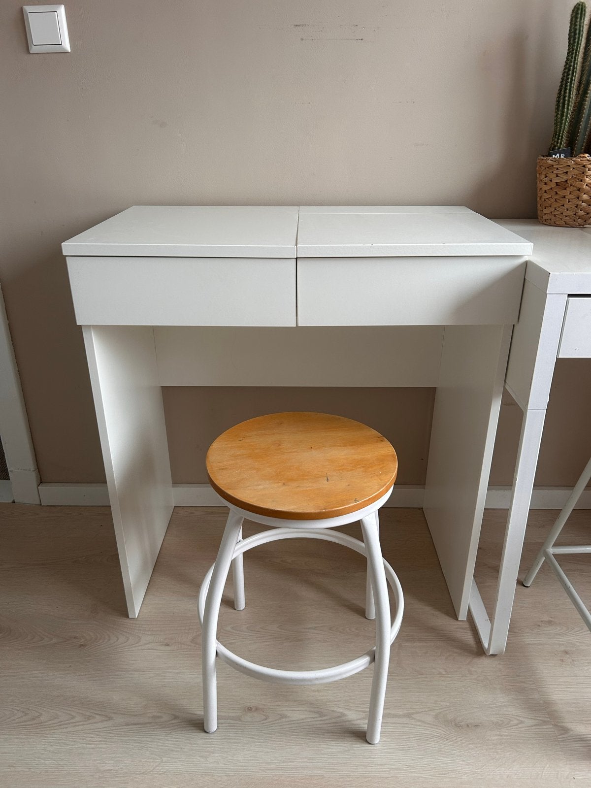 Make-up kaptafel met spiegel en krukje, Gebruikt, Minder dan 100 cm, Hout, 50 tot 100 cm