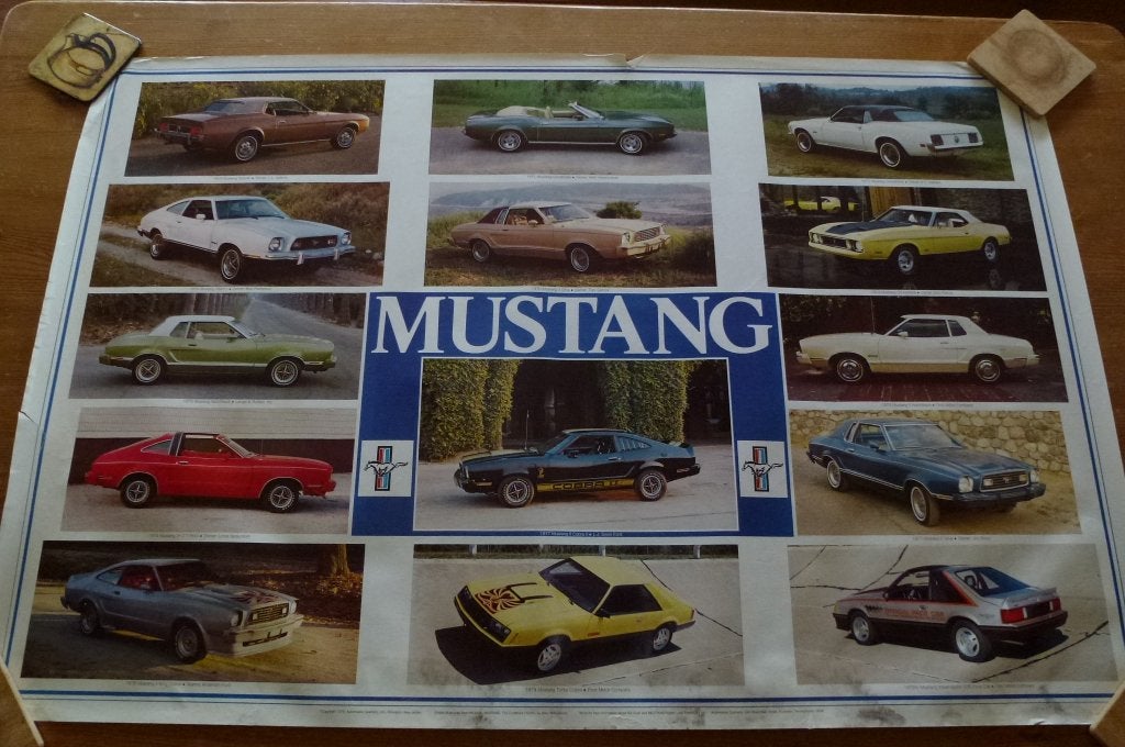 Mustang poster, Verzamelen, Ophalen of Verzenden, Zo goed als nieuw, Auto's
