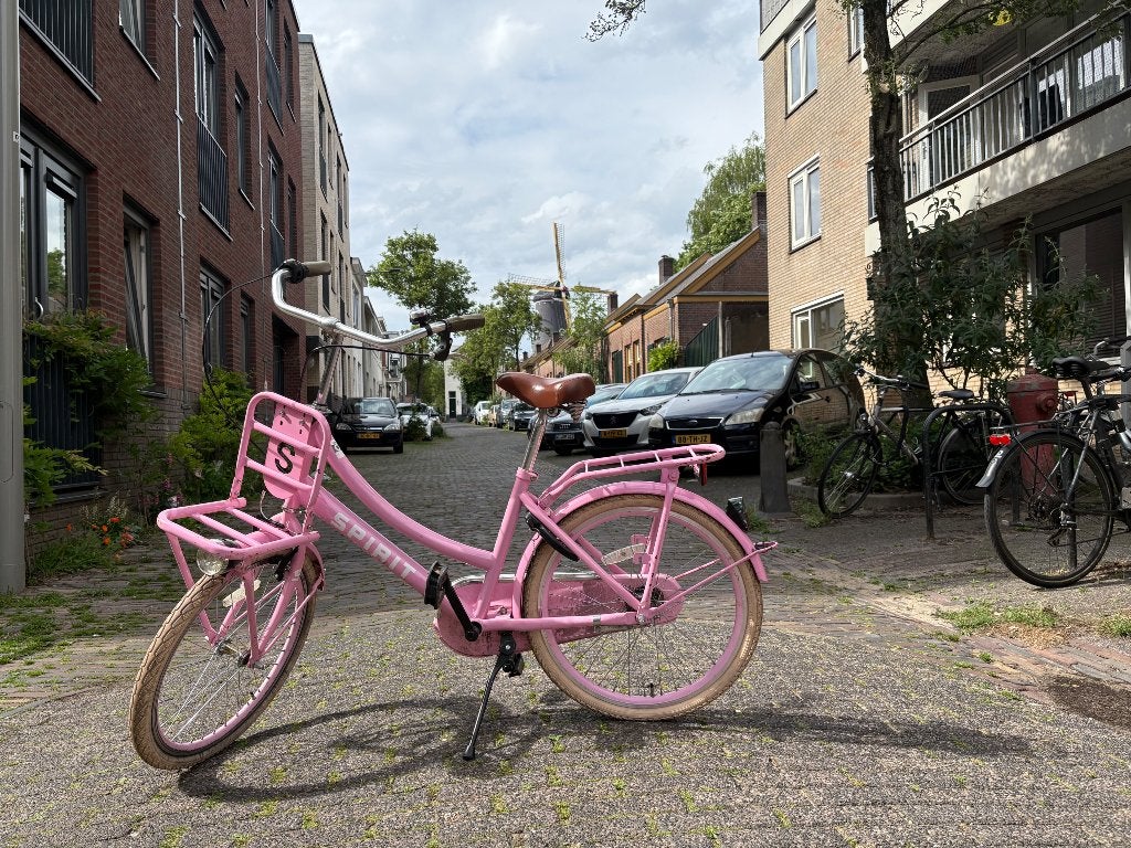 Kinderfiets merk Spirit 22 inch, Fietsen en Brommers, Fietsen | Meisjes, Ophalen, Terugtraprem, 22 inch, Gebruikt