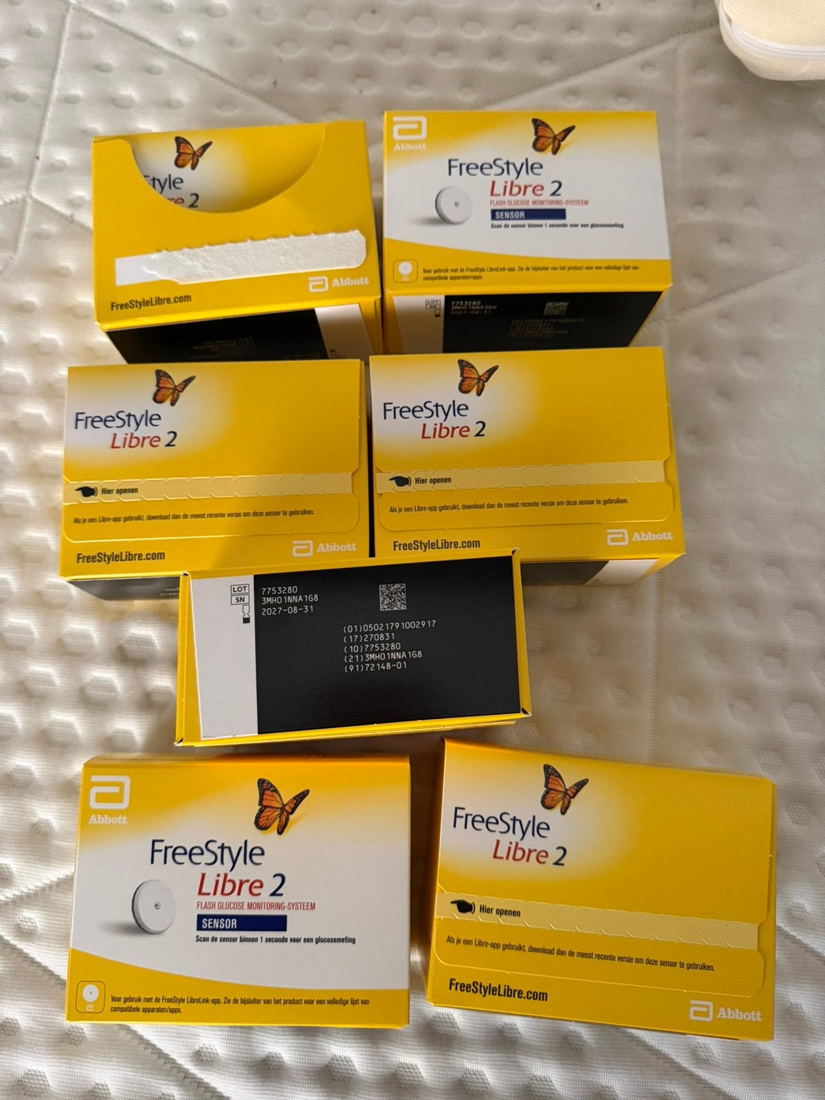 7x freestyle libre 2 diabetes sensor 31-08-2027, Diversen, Ophalen of Verzenden