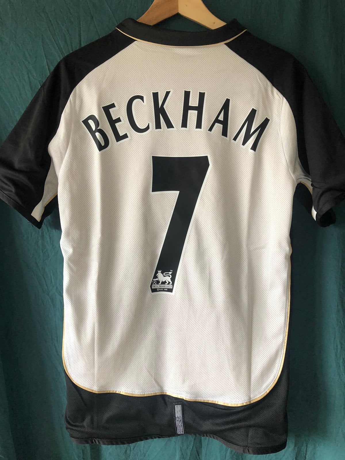 Beckham Manchester United retro voetbalshirt maat M, Verzamelen, Ophalen of Verzenden, Zo goed als nieuw, Buitenlandse clubs, Shirt