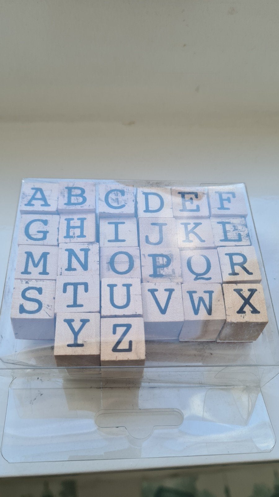 Houten stempels alfabet letters A-Z, Ophalen of Verzenden, Gebruikt, Houten stempel