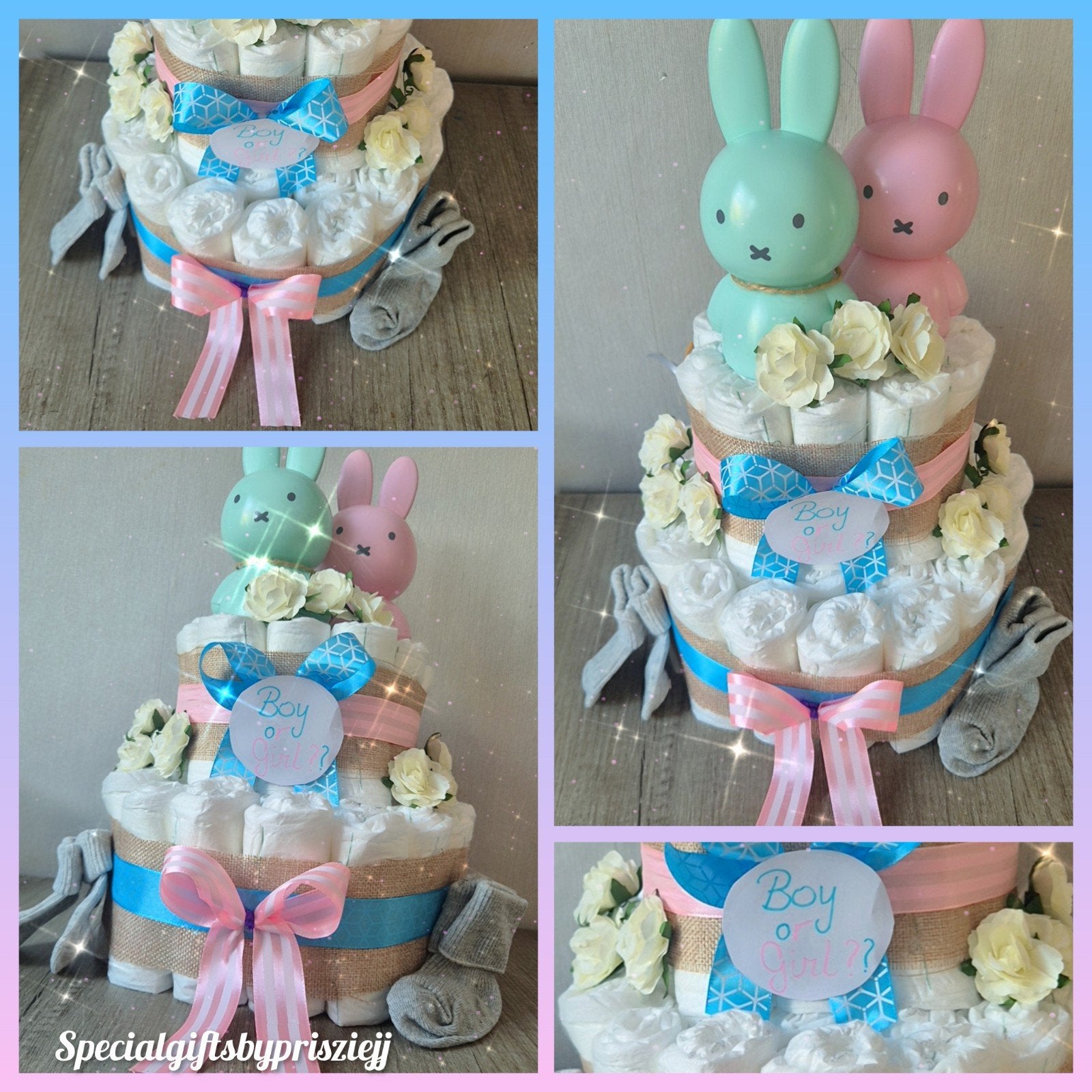 Gender Reveal Luiertaart - Wegens annulering te koop!, Ophalen, Nieuw, Kraamcadeau