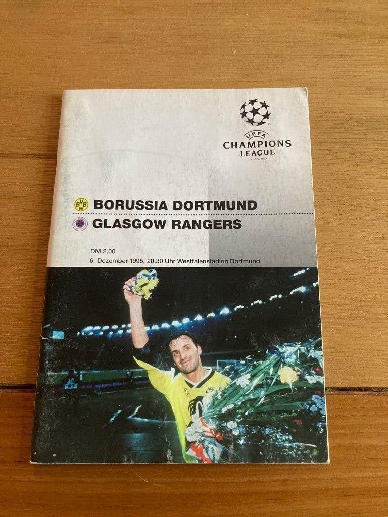Programma Borussia Dortmund - Glasgow Rangers Champ L 1995, Ophalen of Verzenden, Gebruikt, Buitenlandse clubs, Boek of Tijdschrift