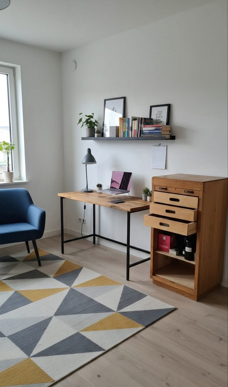 Authentieke jaren '50 houten roldeurkast met slot en lades, Ophalen, Gebruikt, 100 tot 150 cm, 50 tot 100 cm