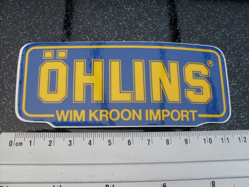 sticker ohlins Wim Kroon import logo, Verzenden, Zo goed als nieuw, Bedrijf of Vereniging