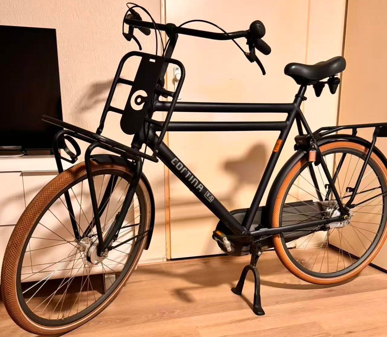 Cortina heren fiets, Fietsen en Brommers, Fietsen | Heren | Herenfietsen, Terugtraprem, Versnellingen, Zo goed als nieuw, 65 cm of meer