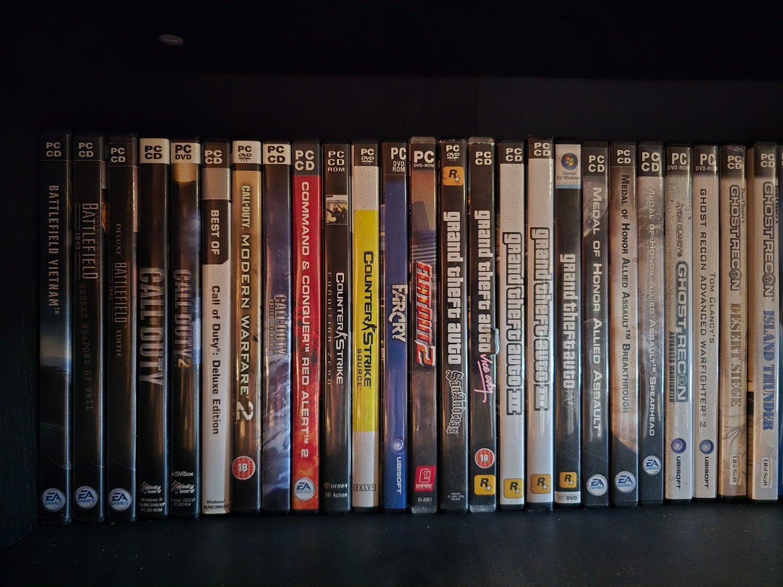 Grote collectie PC games: Battlefield, CallofDuty, GTA, etc., Spelcomputers en Games, Online, Gebruikt, Shooter, 1 speler