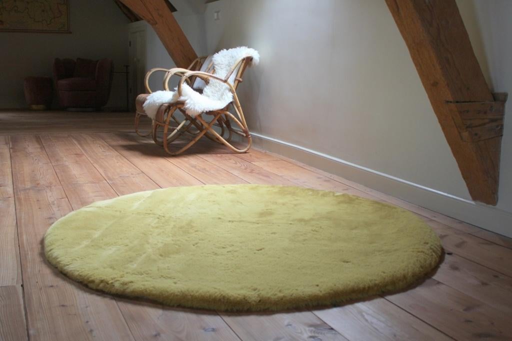Heerlijk zacht rond vloerkleed Comfy Ø160 / Ø100 okergeel, Overige kleuren, Rond, Nieuw, Ophalen of Verzenden