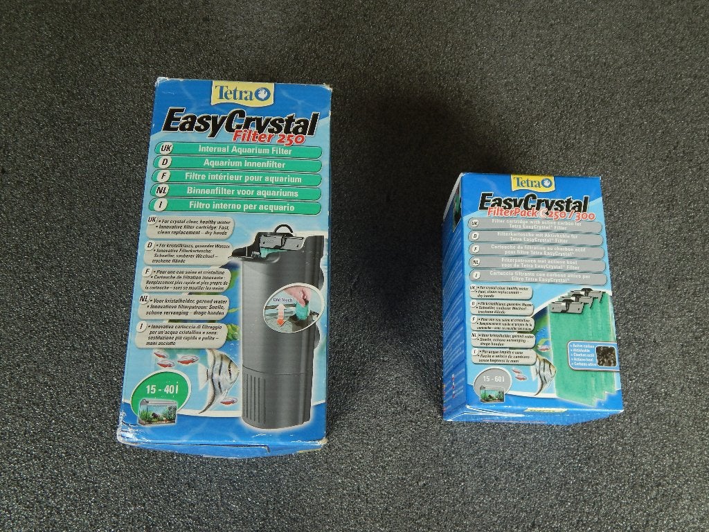 Tetra Easy Cristal filterpomp 250 + filters, Ophalen of Verzenden, Pomp, Gebruikt, Filter