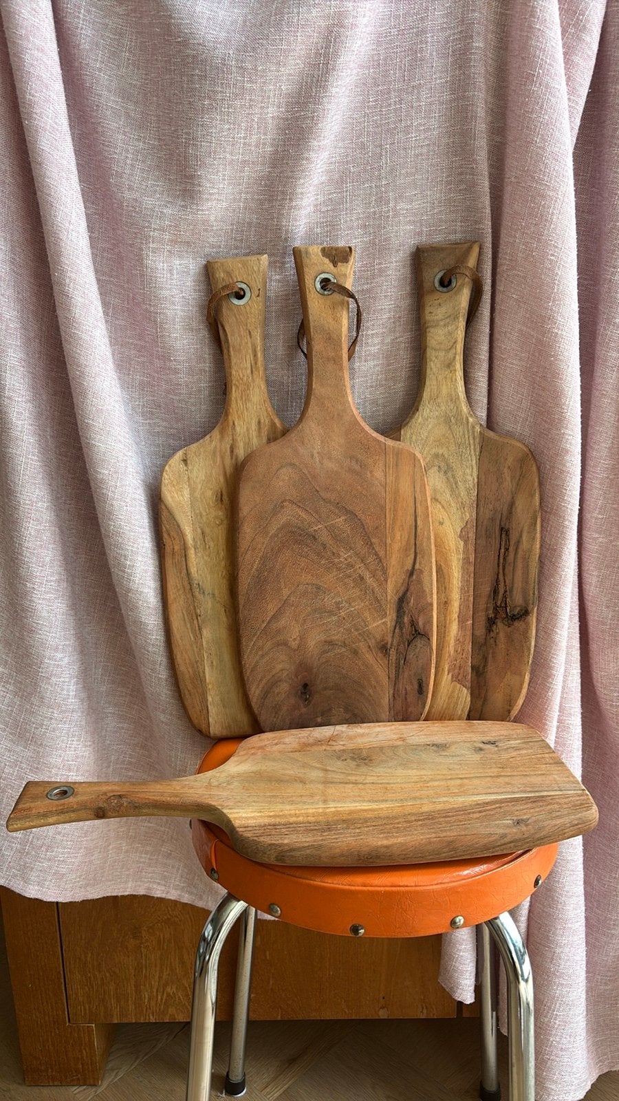 Acaciahouten snij- of serveerplanken, Gebruikt, Hout, Snij-/serveerplank, Ophalen of Verzenden