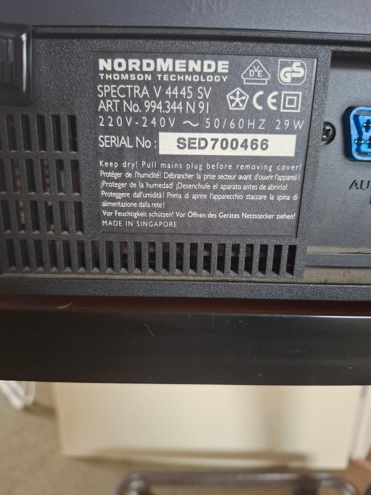 Nordmende Spectra V 4445 SV VHS-speler met afstandsbediening, Ophalen of Verzenden, Gebruikt, VHS-speler of -recorder