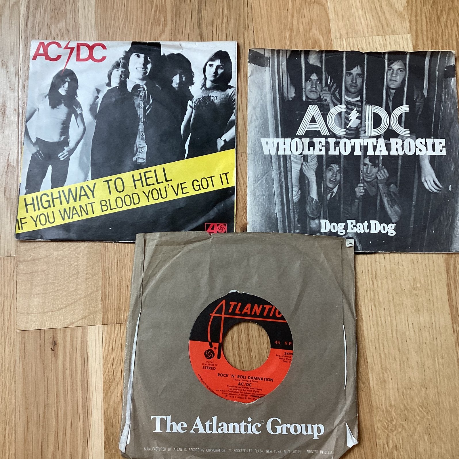 Acdc 3 singles, Cd's en Dvd's, Vinyl Singles, Ophalen of Verzenden, Zo goed als nieuw, Rock en Metal