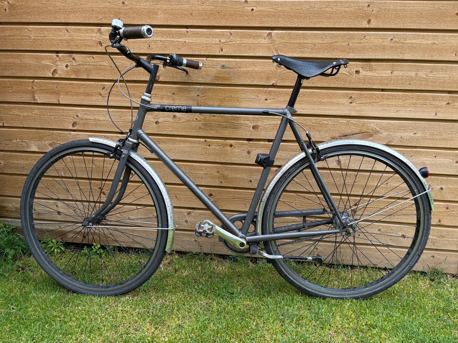 Creme Cycles Caféracer - 59 cm - Stalen frame, Brooks zadel, Gebruikt, Velgrem, 57 tot 61 cm, Ophalen