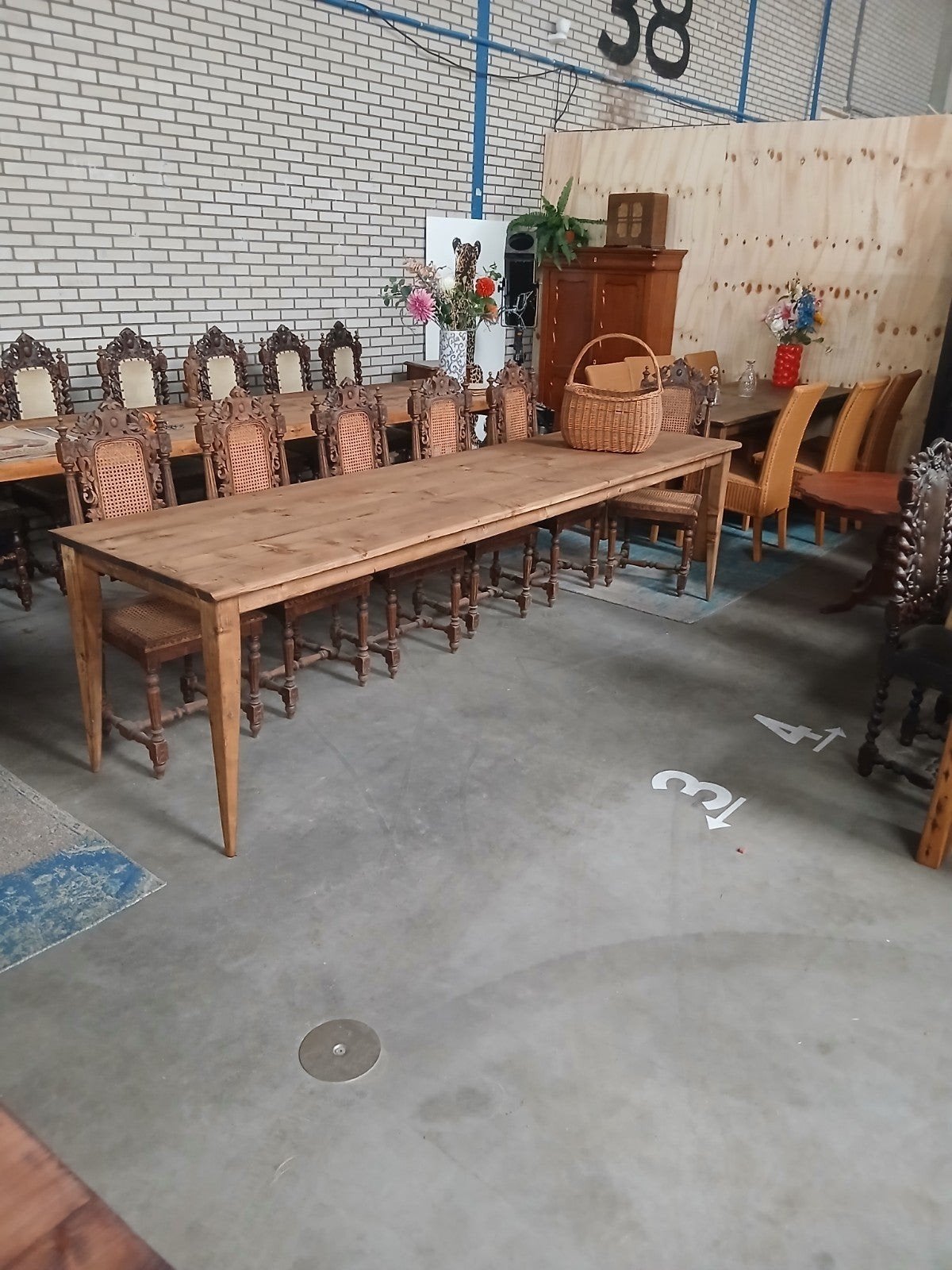 mooie franse tafel  lang 296 breed 79.5 hoog 78 .0644394528, Ophalen of Verzenden
