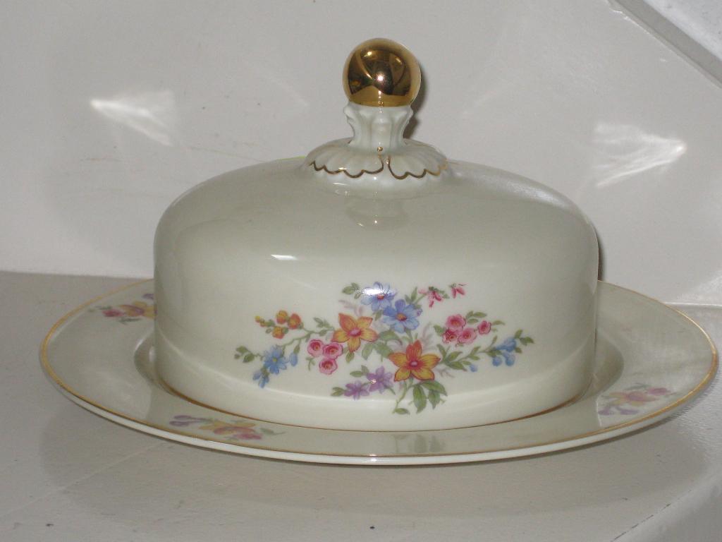 Heinrich & Co (H&C) Selb Botervloot Bloem Decor, Ophalen, Overige typen, Zo goed als nieuw, Overige stijlen