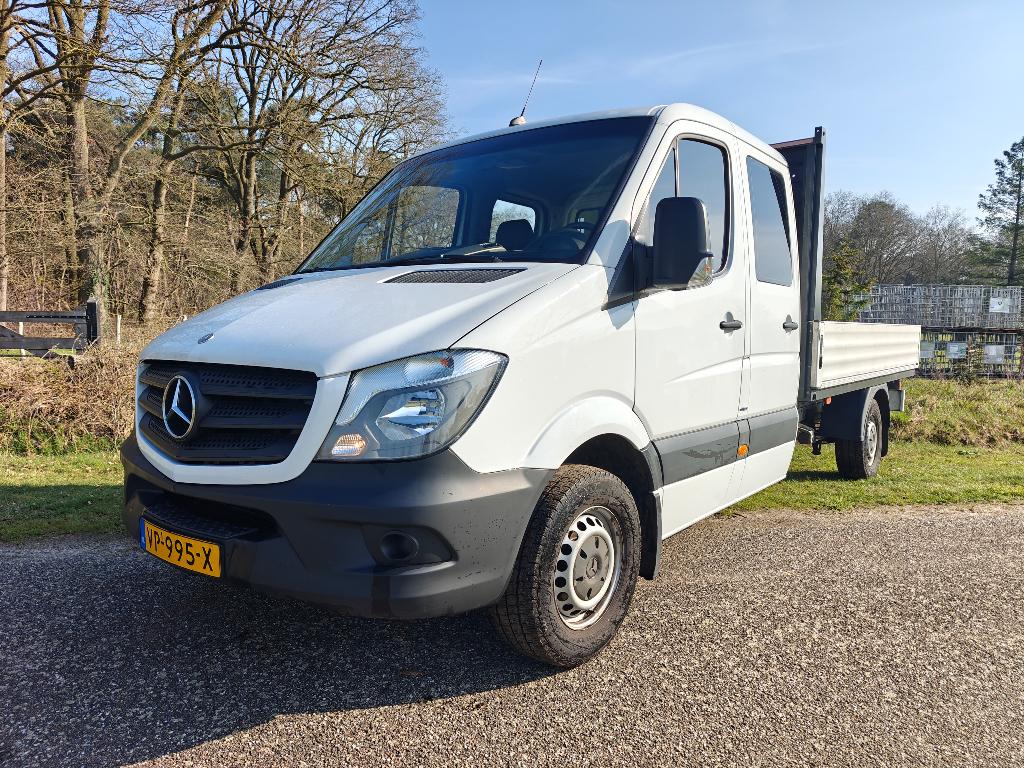 Mercedes-Benz Sprinter dubbelcabine openlaadbak/pick-up, Auto's, 13 km/l, Euro 5, Achterwielaandrijving, Zwart