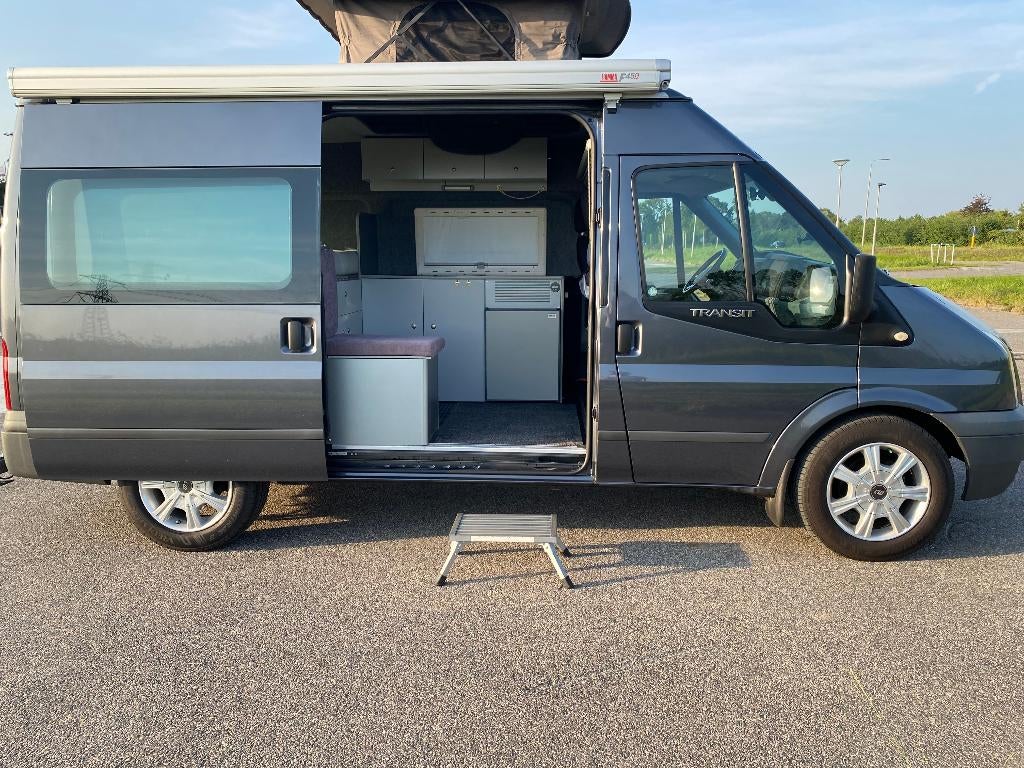Instapklare Ford Transit Camperbus 2.2 TDCi (140 PK), Luifel, Chemisch toilet, Buscamper of Camperbus, Koelkast