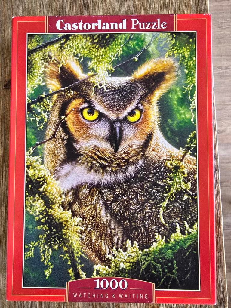 Puzzel uil 1000 stukjes, Ophalen of Verzenden, 500 t/m 1500 stukjes, Zo goed als nieuw, Legpuzzel