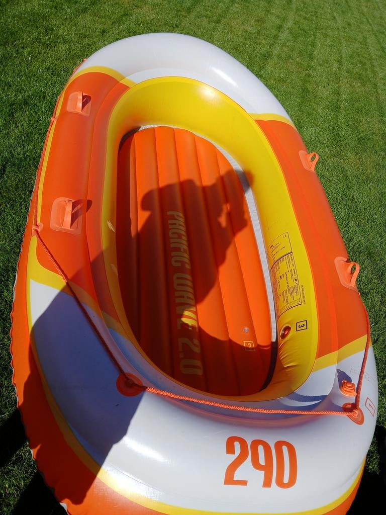 Gratis opblaasboot "Pacific Wave 2.0" - Oranje/Wit, Watersport en Boten, Ophalen of Verzenden, Gebruikt