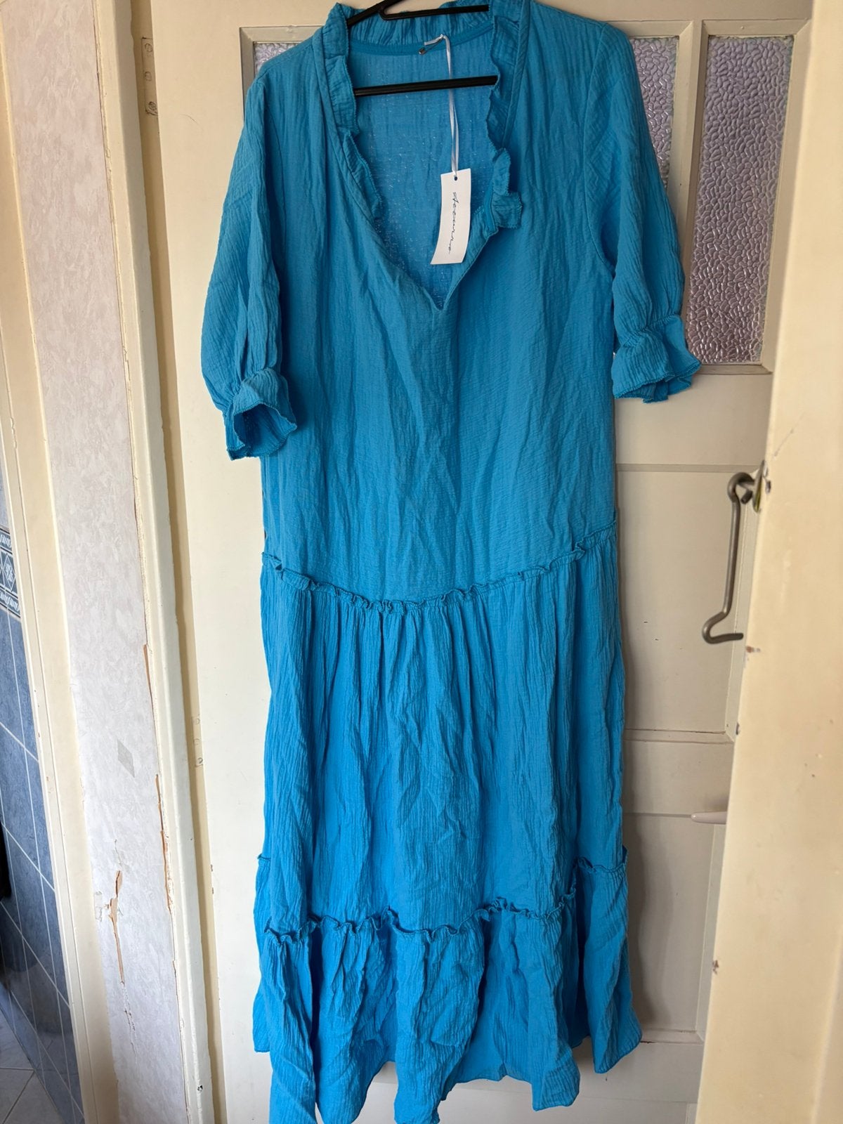 Mooie nieuwe jurk one size Azzurro, Ophalen of Verzenden, Nieuw