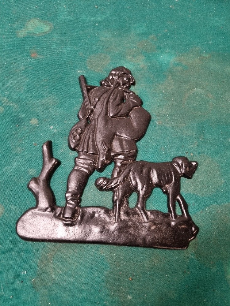 beeld jager met hond gietijzer, Ophalen of Verzenden
