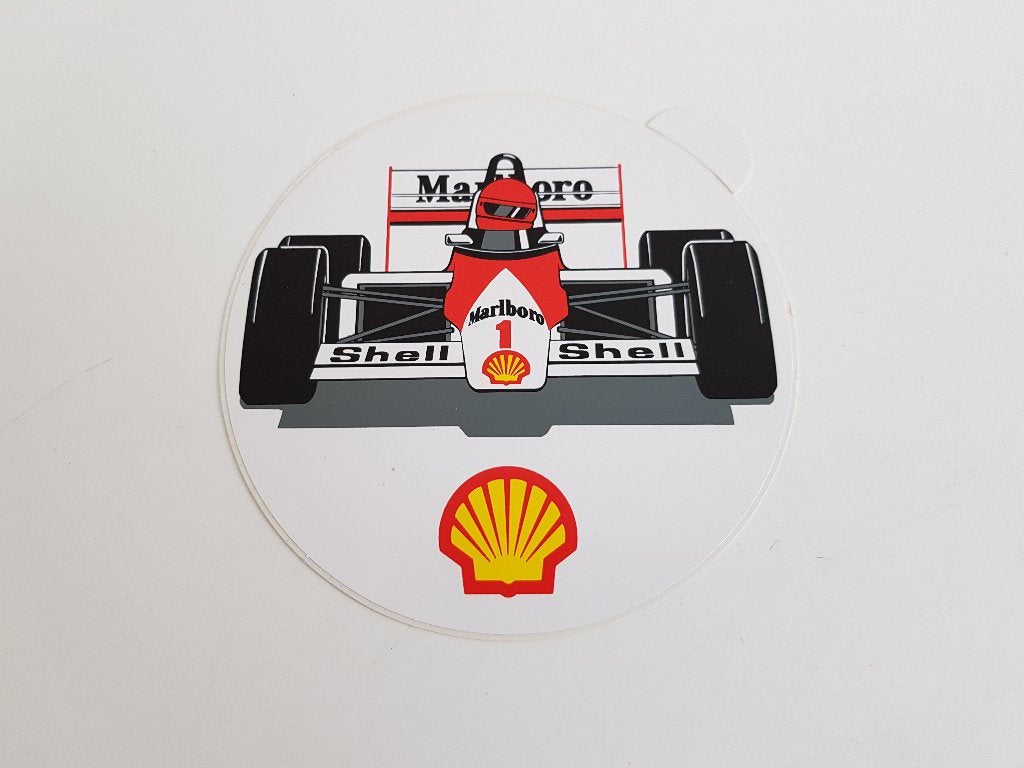 Zeldzame Vintage Marlboro McLaren F1 Sticker – Ayrton Senna, Verzamelen, Ophalen of Verzenden, Zo goed als nieuw, Formule 1