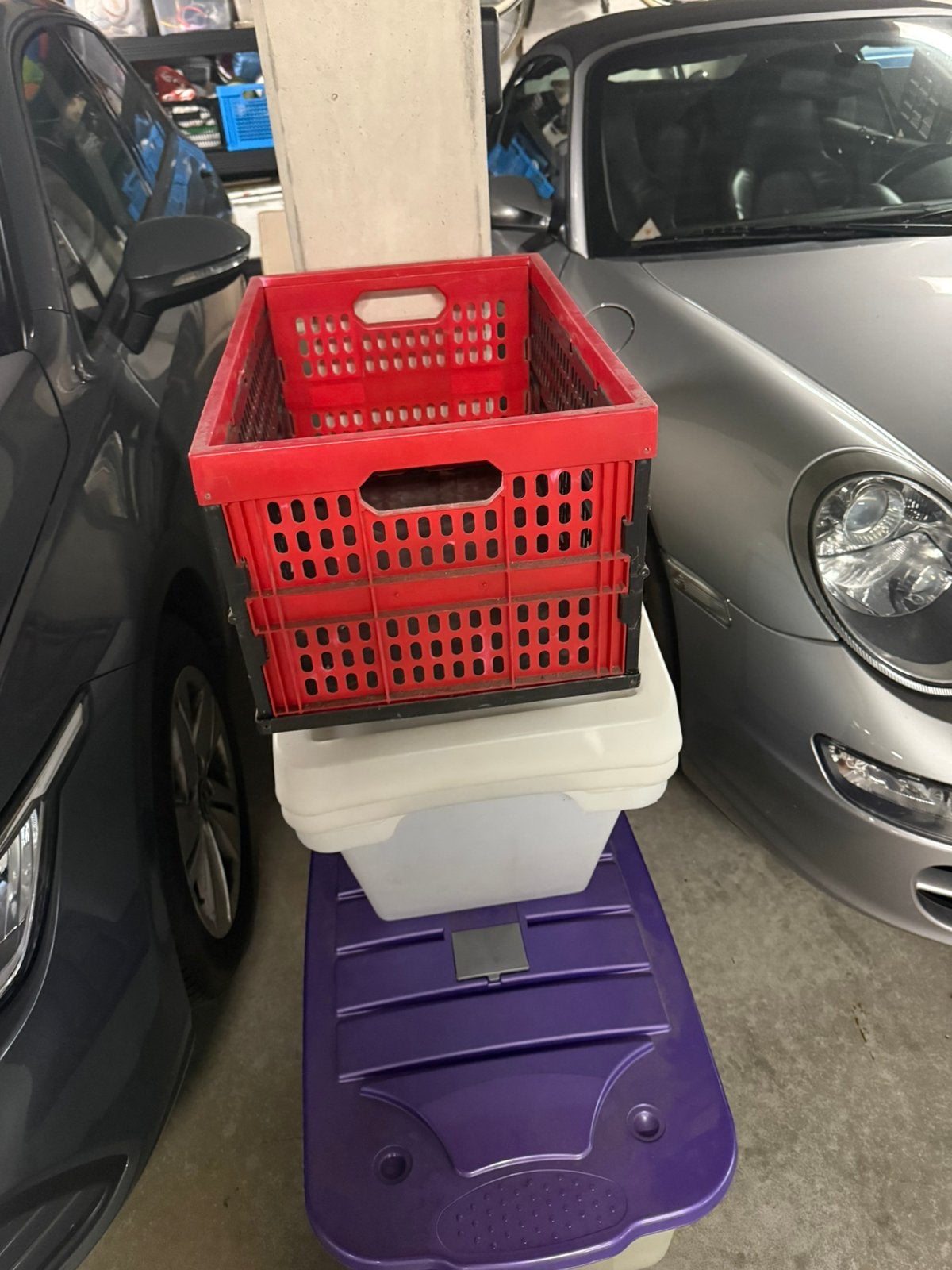 Opbergers: 2x IKEA Sortera, 1x rollend, 1x blauw en 1 krat, Gebruikt, 50 tot 100 cm, Ophalen of Verzenden, 5 – 50