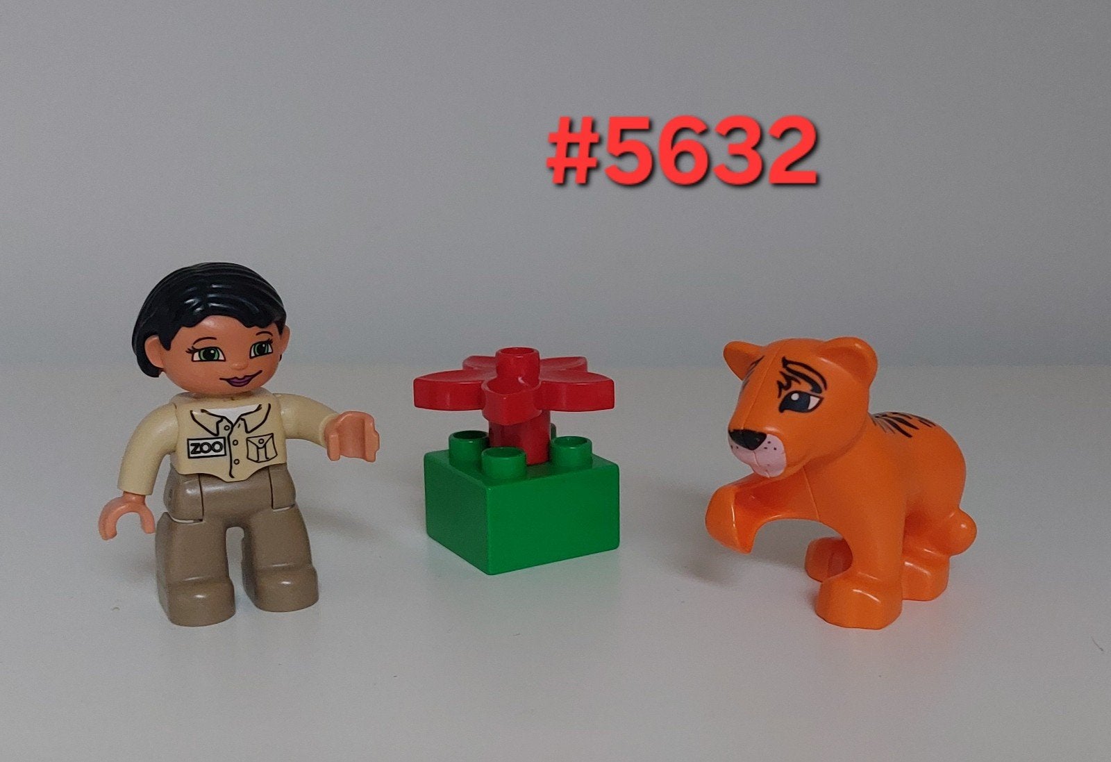 Duplo 5632 – Dierenverzorgster met Tijgerwelp, Gebruikt, Ophalen of Verzenden, Duplo, Complete set
