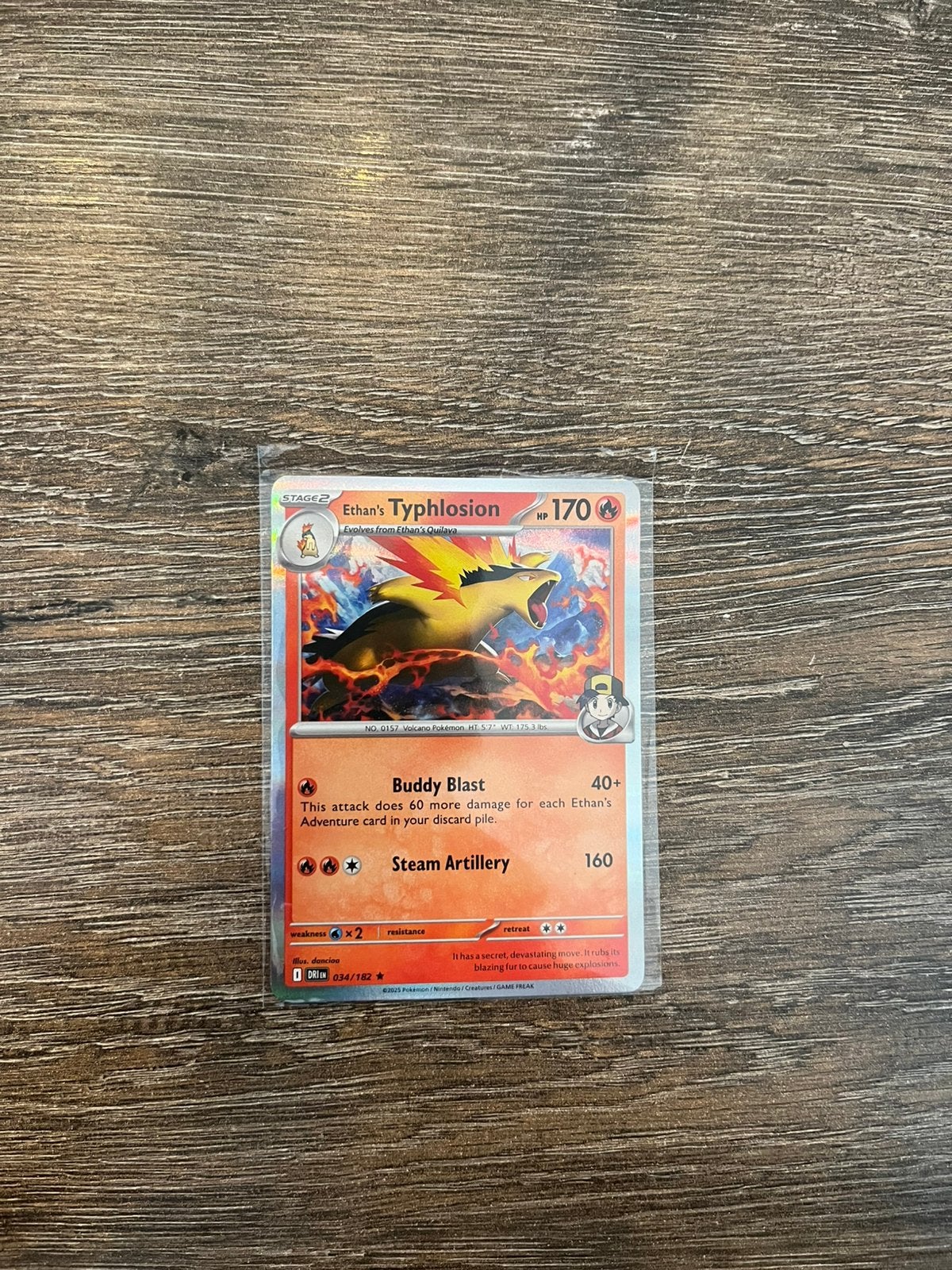Ethan’s Typhlosion DRI 034/182 holo, Ophalen of Verzenden, Zo goed als nieuw
