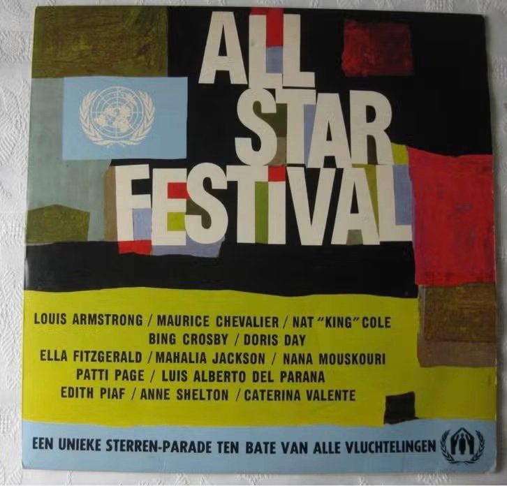 4. LP All star festival 1963 een unieke sterren-parade, Inclusief poster, Wereldmuziek, Ophalen of Verzenden, Zo goed als nieuw