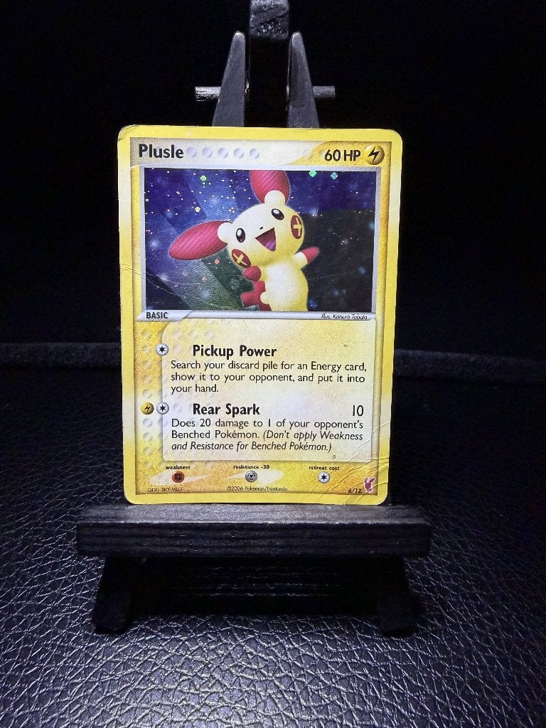 Plusle 6/12 - Ex Trainer Kit 2 Pokémon Kaart (HP/DMG), Ophalen of Verzenden, Gebruikt, Losse kaart, Foil
