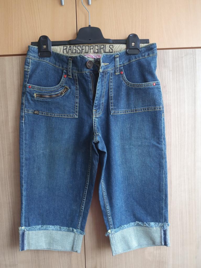 Nieuwe Denim Bermuda Rags for Girls maat XS/182, Blauw, Rags for Girls, Nieuw, Ophalen of Verzenden