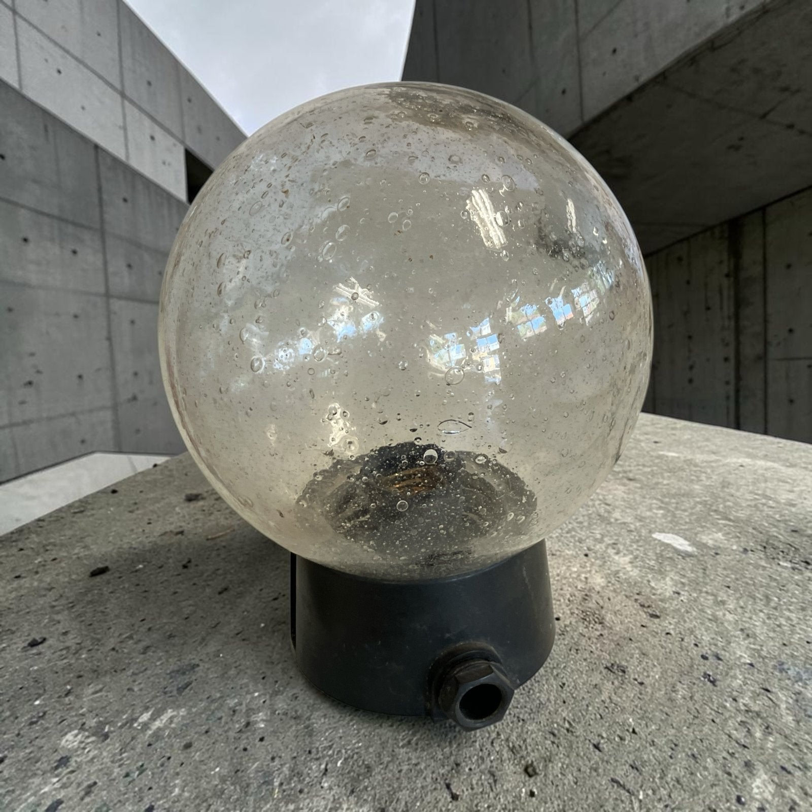 Jaren '70 Buitenlamp Bubble Glas -  1972-1975, Antiek en Kunst, Ophalen of Verzenden
