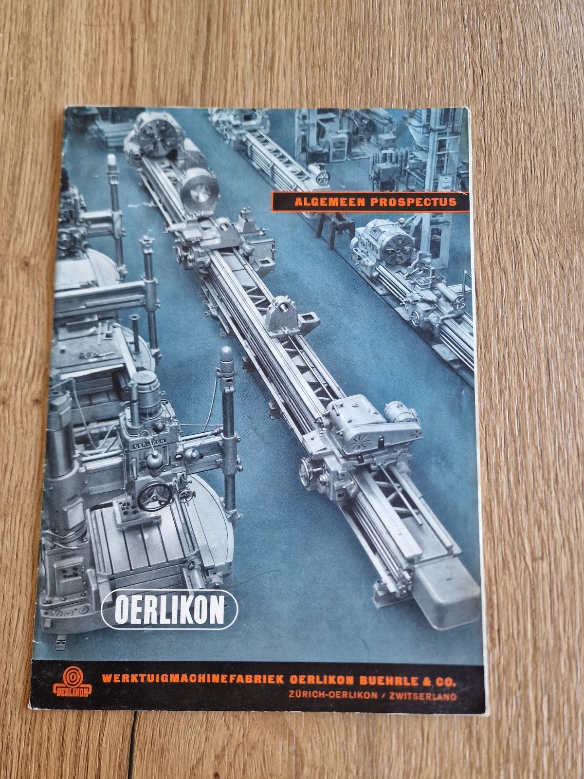 Oerlikon Werktuigmachine Prospectus, Ophalen of Verzenden, Gelezen, Werktuigmachinefabriek Oerlikon Buehrle & Co., Folder