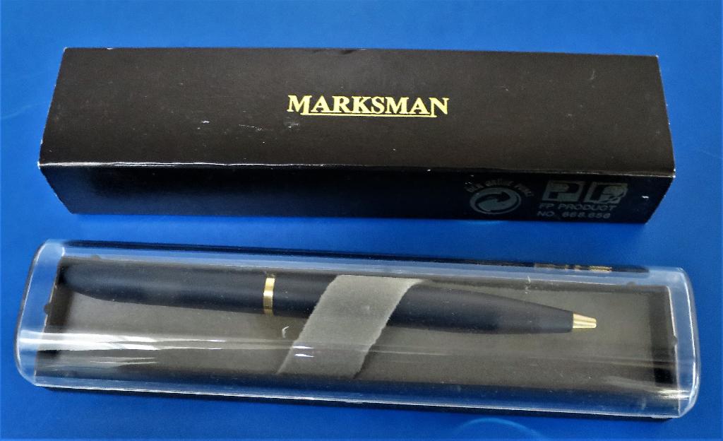 Luxe pen in doosje (Marksman) Opdruk Rabobank, Verzamelen, Pennenverzamelingen, Balpen, Nieuw, Met reclame, Ophalen