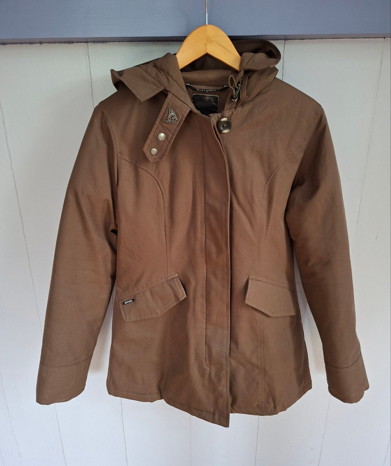 Khakikleurige "Air Force" dames parka jas. Mt.S., Overige kleuren, Airforce, Ophalen of Verzenden, Zo goed als nieuw