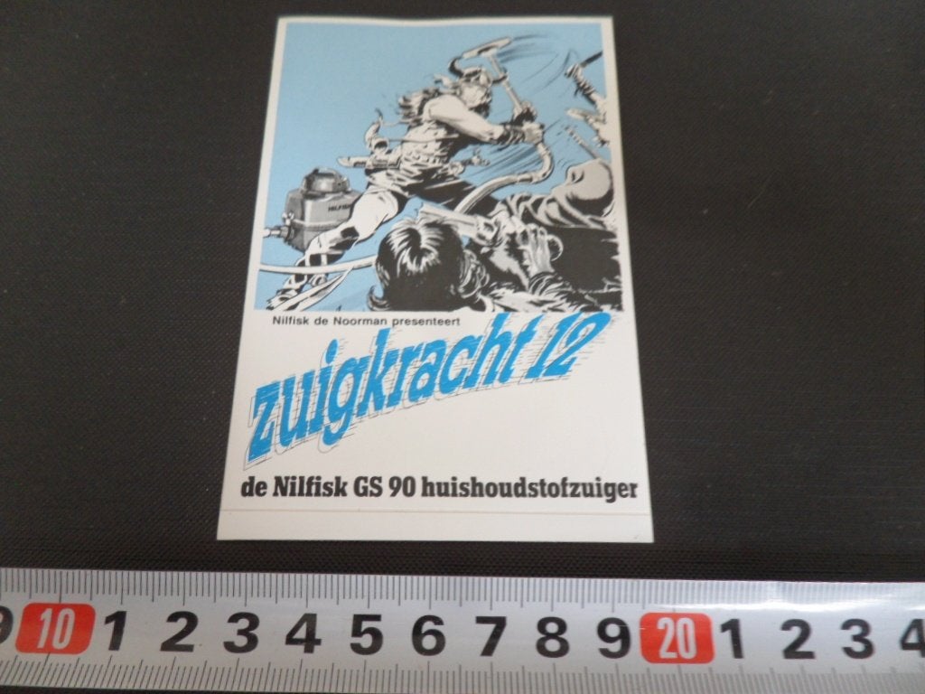 sticker NILFISK GS90 Huishoudstofzuiger  Noorman  *, Ophalen of Verzenden, Zo goed als nieuw