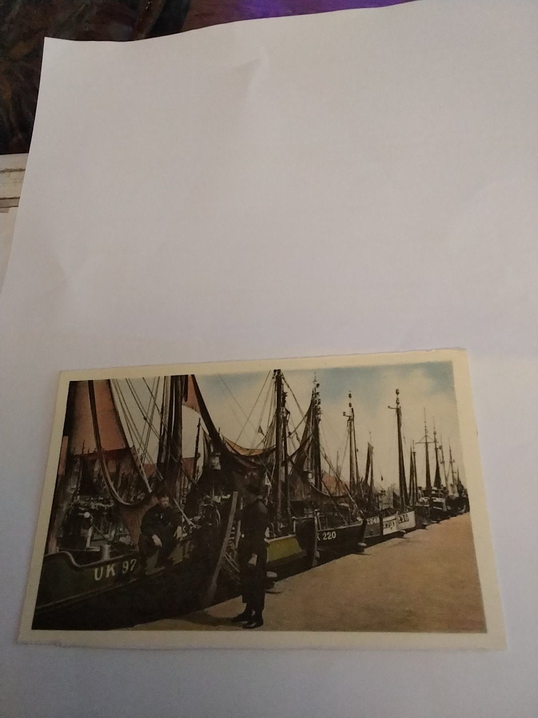 Oude ansichtkaart Urk Binnesloot - Vissersboten, Ophalen of Verzenden