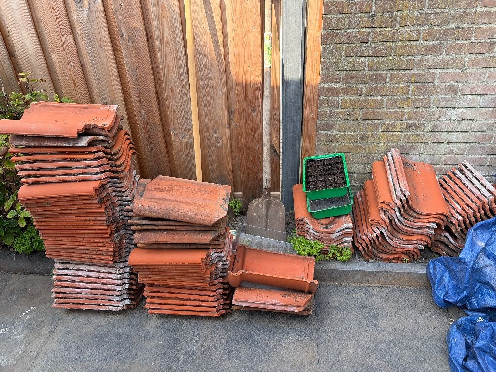 Dakpannen, Ophalen, Gebruikt, Steen of Klei, 15 m² of meer