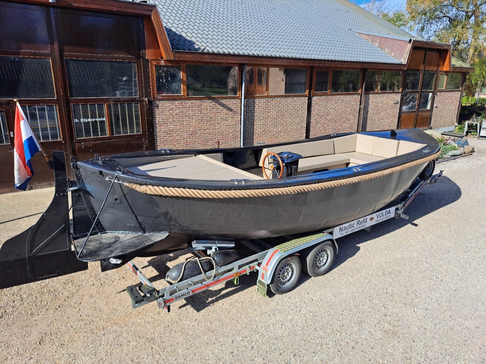 Prachtige klassieke stalen Reddingssloep 8 meter, Watersport en Boten, Gebruikt, Binnenboordmotor, Viertaktmotor, Diesel