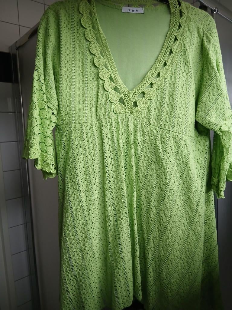Leuk Ibiza Style Shirt - Zomerse Look, Onbekend, Korte mouw, Gedragen, Groen