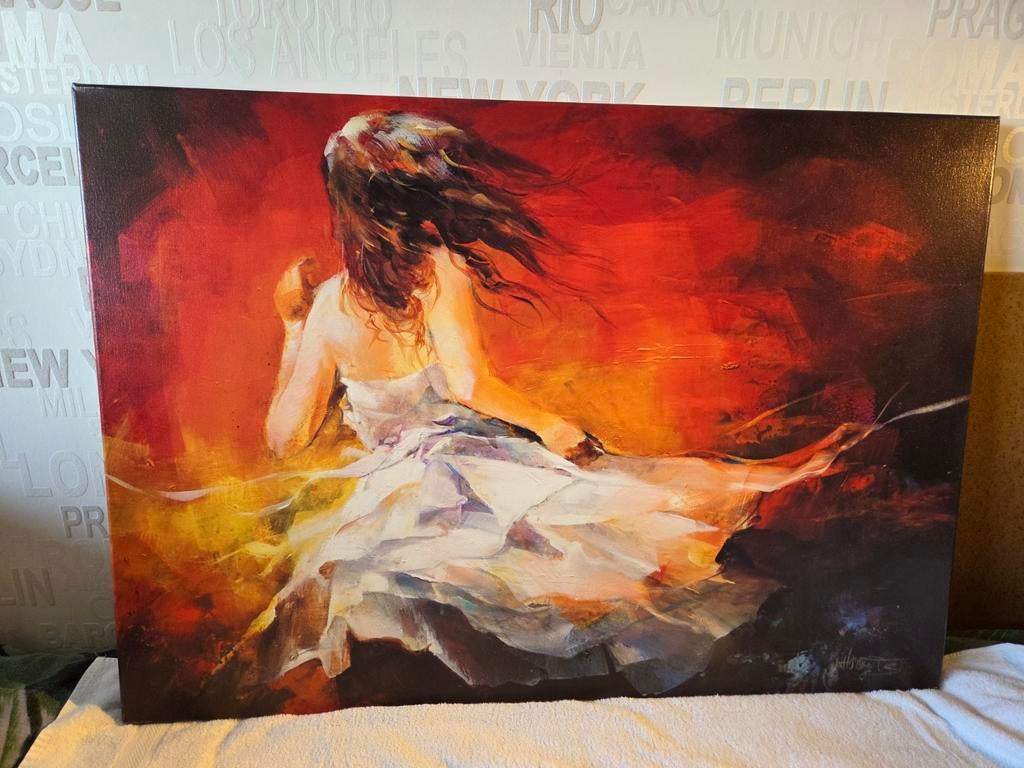Kunstwerk van Willem Haenraets, getiteld 'Young Girl II'., Antiek en Kunst, Ophalen