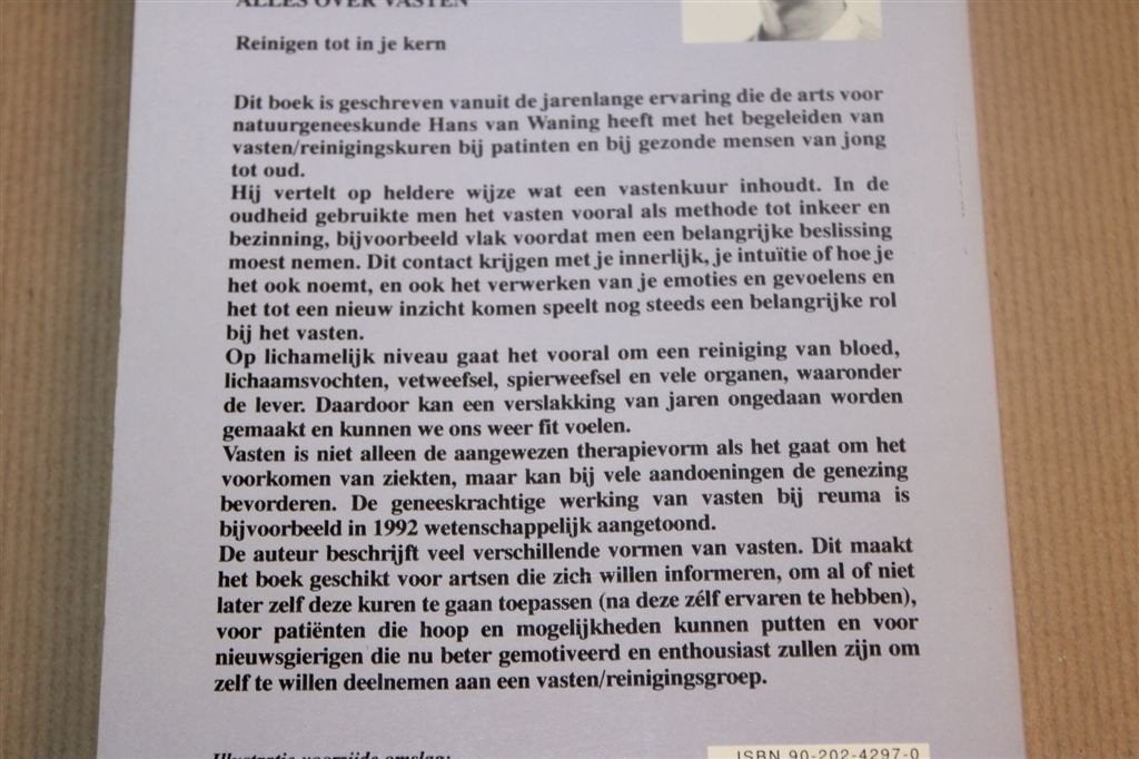 Alles Over Vasten — Reinigen tot in je Kern 1994, Ophalen of Verzenden, Gelezen