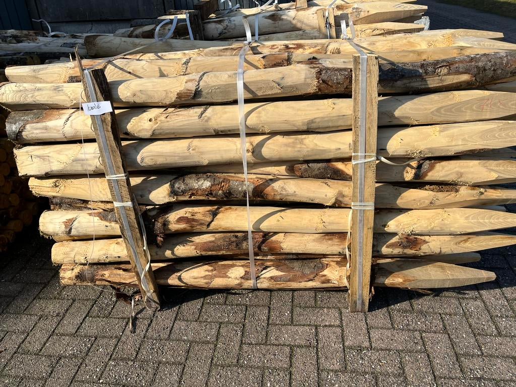 Kastanje palen afrastering schutting erfscheiding tuin terra, Tuin en Terras, Palen, Balken en Planken, Ophalen of Verzenden, Nieuw