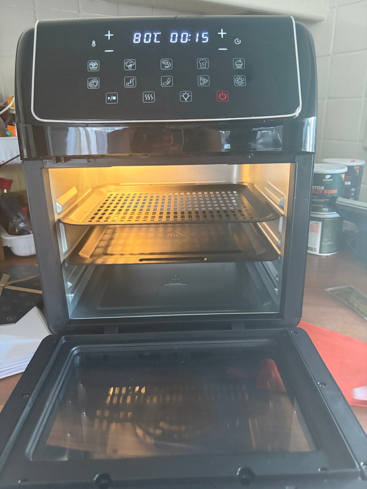 MasterChef Airfryer 12L - Zo goed als nieuw, Witgoed en Apparatuur, Airfryers, Ophalen, Zo goed als nieuw, Airfryer XXL, 1500 gram of meer