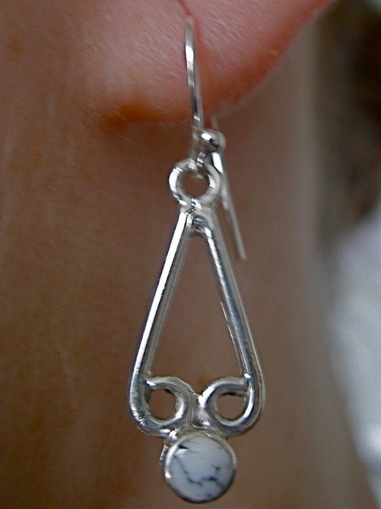 Zilveren 925 zilver oorhangers mooi bewerkt howliet buffalo, Sieraden, Tassen en Uiterlijk, Oorbellen, Hangers, Verzenden, Wit